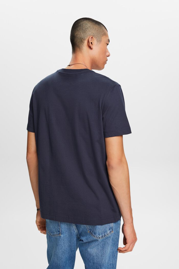 Print Cotton T-Shirt, PETROL BLUE, detail image number 3