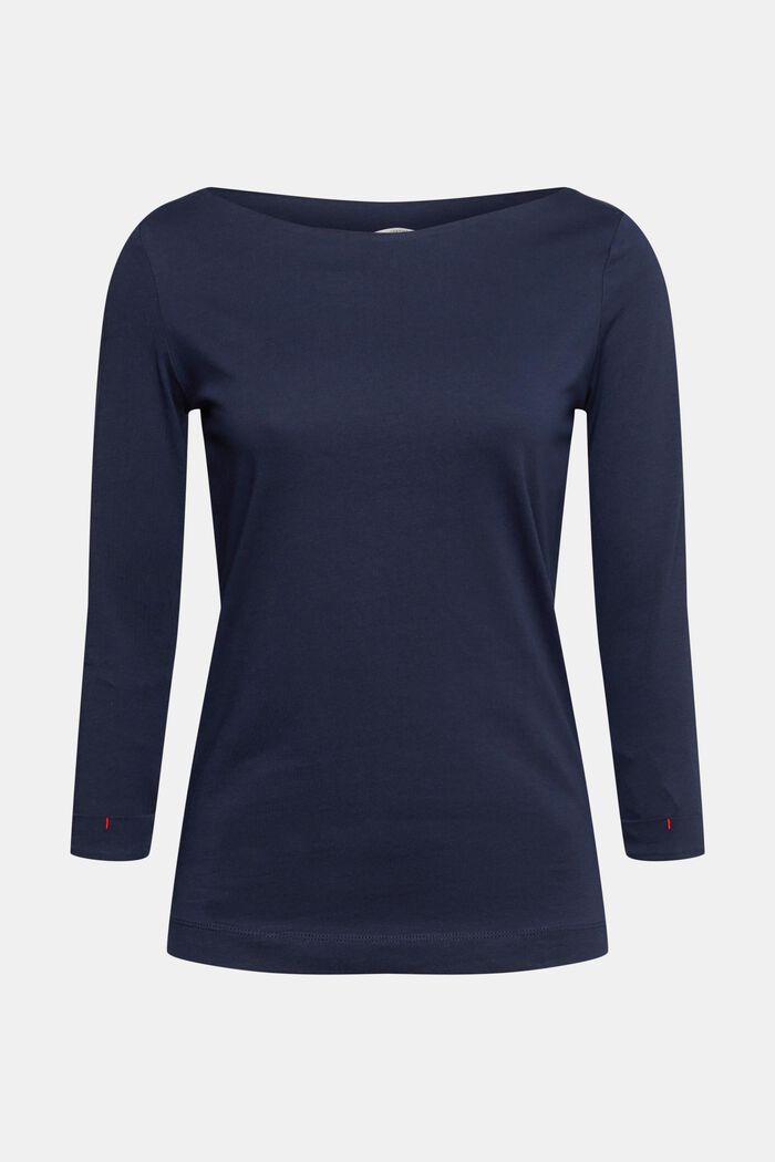 Top with 3/4-length sleeves, NAVY, detail image number 2