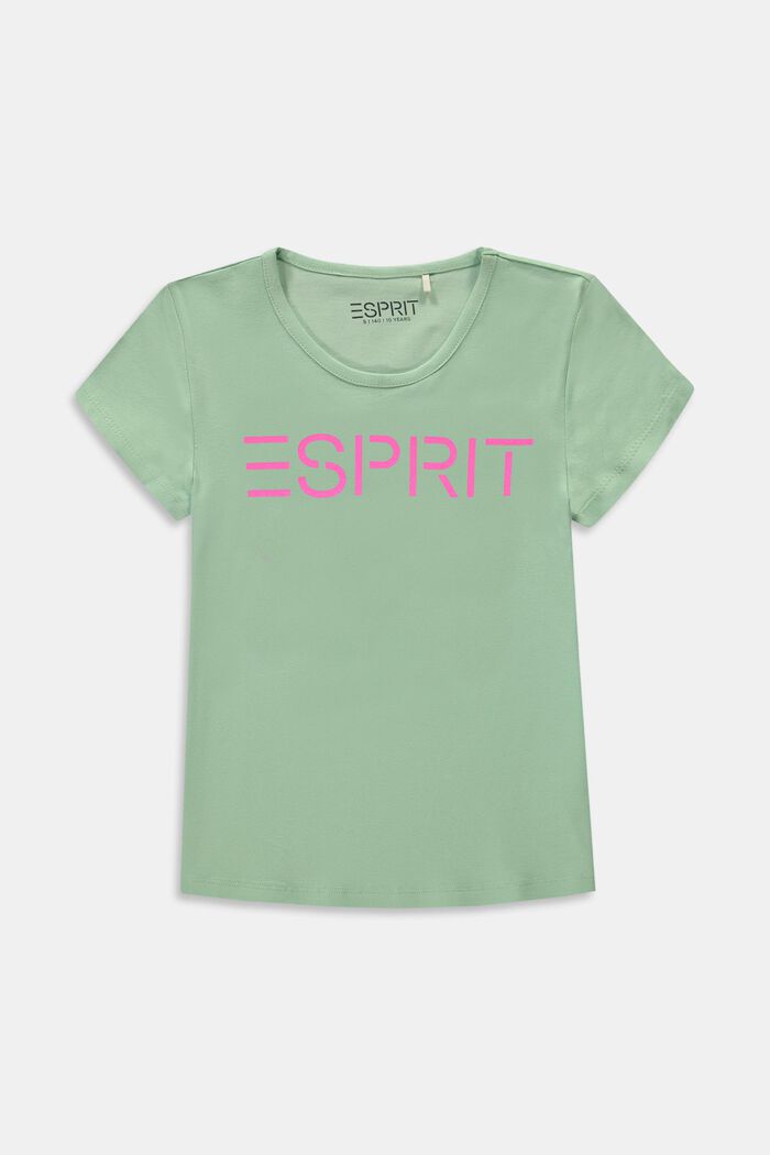 Logo print T-shirt, PISTACCHIO GREEN, overview