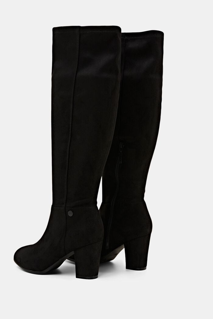 Faux suede knee-high boots, BLACK, detail image number 4