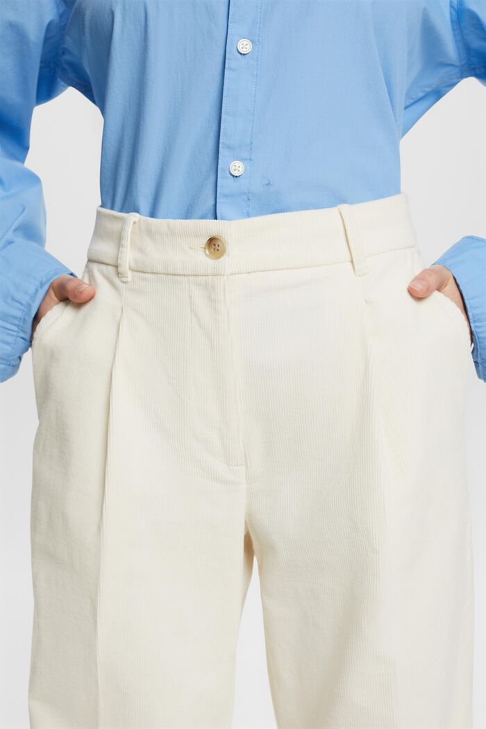 Mid-Rise Wide Fit Corduroy Trousers, ICE, detail image number 2
