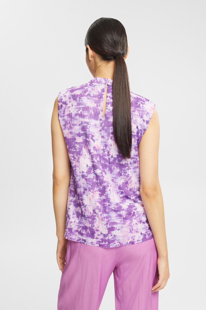 Top in patterned mesh, PURPLE, detail image number 4