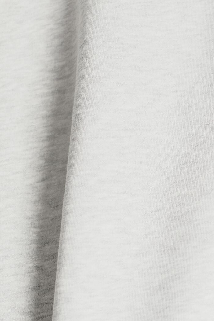 Made of recycled material: Zip-neck sweatshirt with a logo trim, LIGHT GREY, detail image number 5