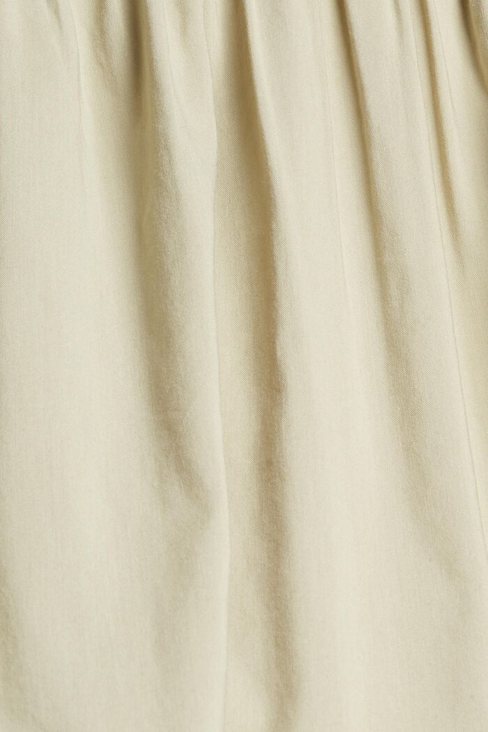 Dress with half-length sleeves in blended cotton, DUSTY GREEN, detail image number 4