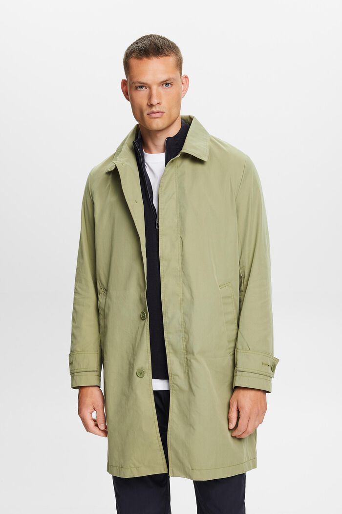Recycled: lightweight mac coat, OLIVE, detail image number 0