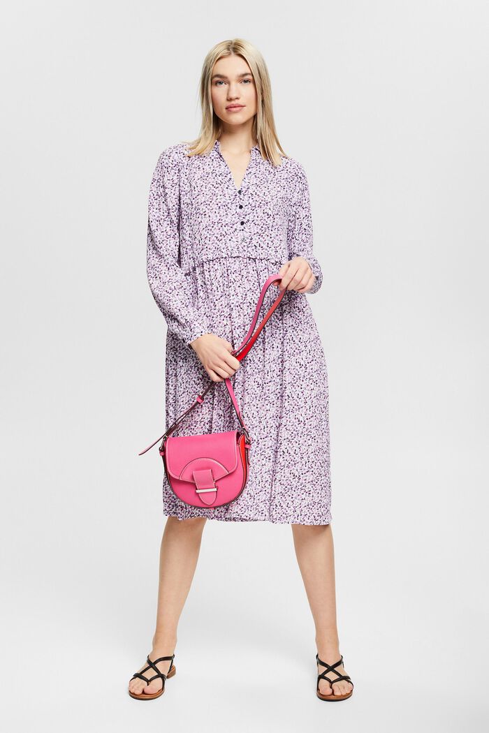 Shirt dress with a print, LENZING™ ECOVERO™, LILAC, detail image number 1