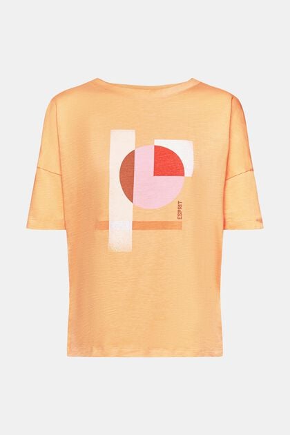Cotton t-shirt with geometric print