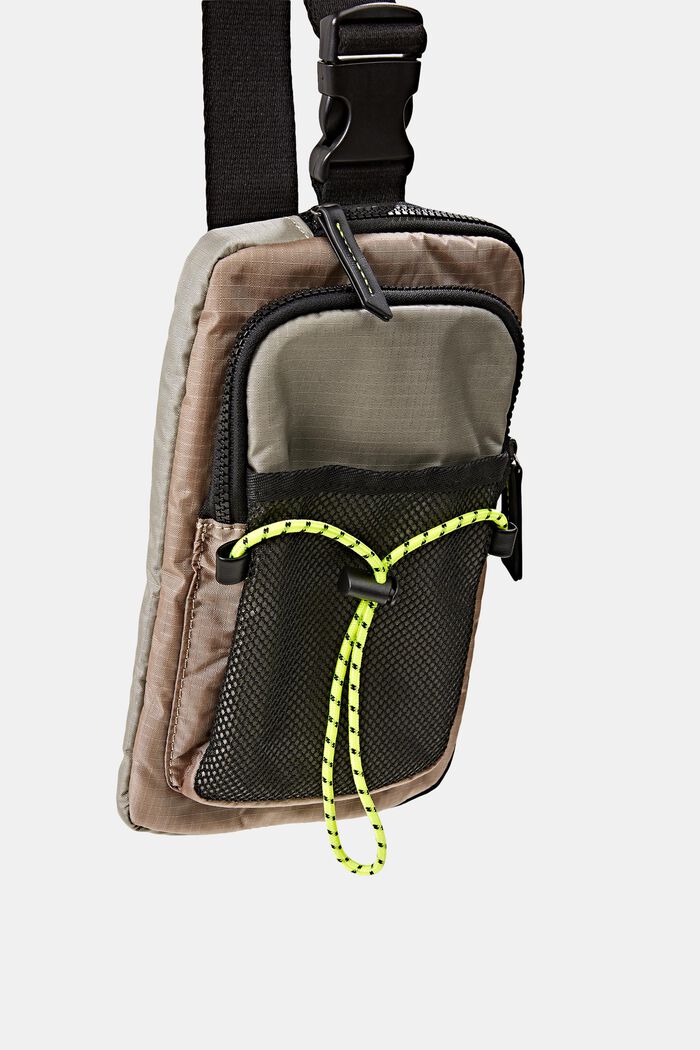 Nylon crossbody bag, CAMEL, detail image number 6