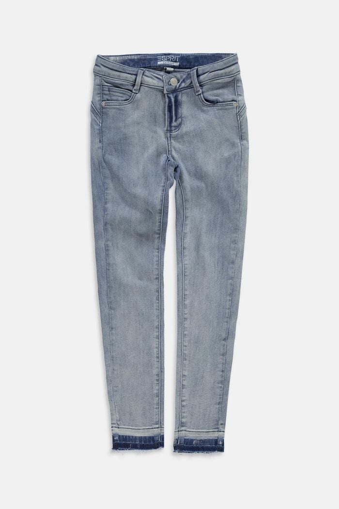 Jeans with an adjustable waistband, BLUE BLEACHED, detail image number 0