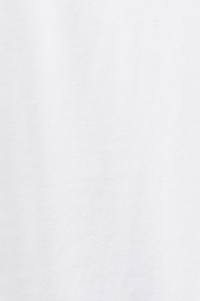 Crewneck Long Sleeve T-Shirt, WHITE, detail image number 5