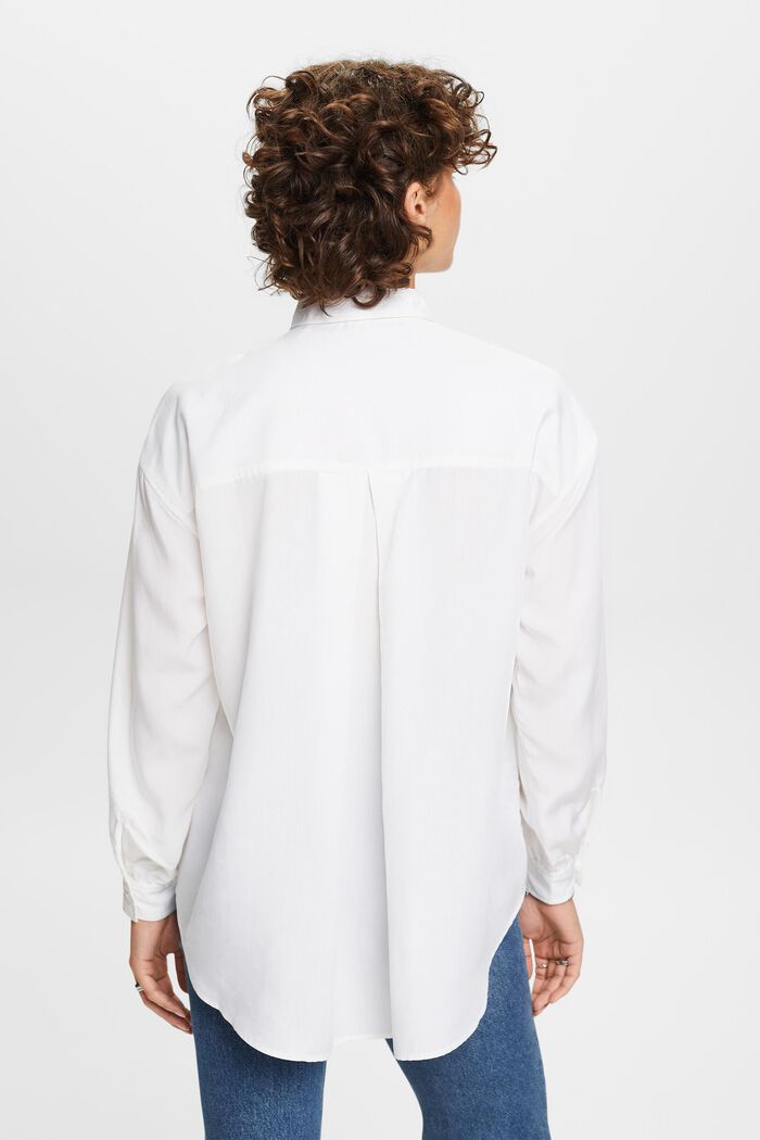 Oversized shirt blouse, WHITE, detail image number 3