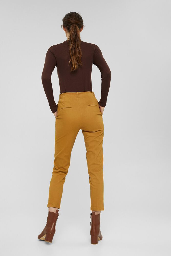 Cotton-blend stretch trousers, CAMEL, detail image number 3