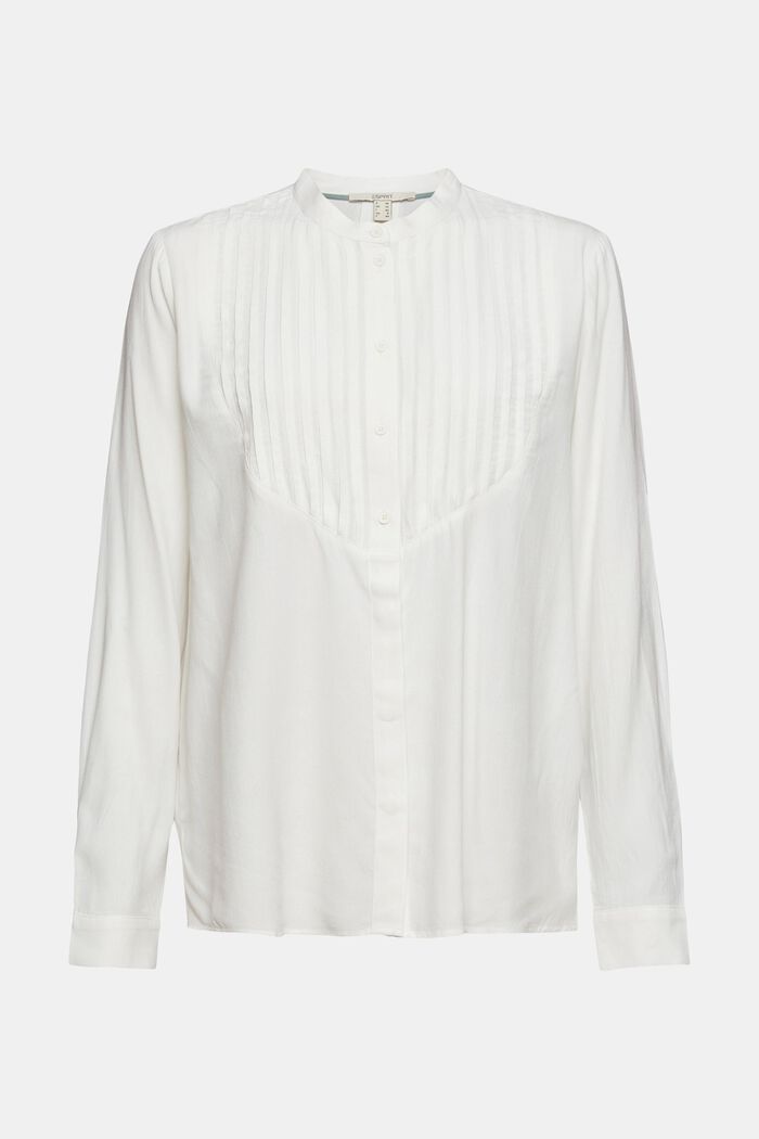 Blouse with pintucks, in LENZING™ ECOVERO™, OFF WHITE, detail image number 5