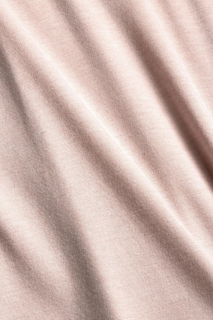 Velvety pyjama top, 100% organic cotton, OLD PINK, detail image number 1