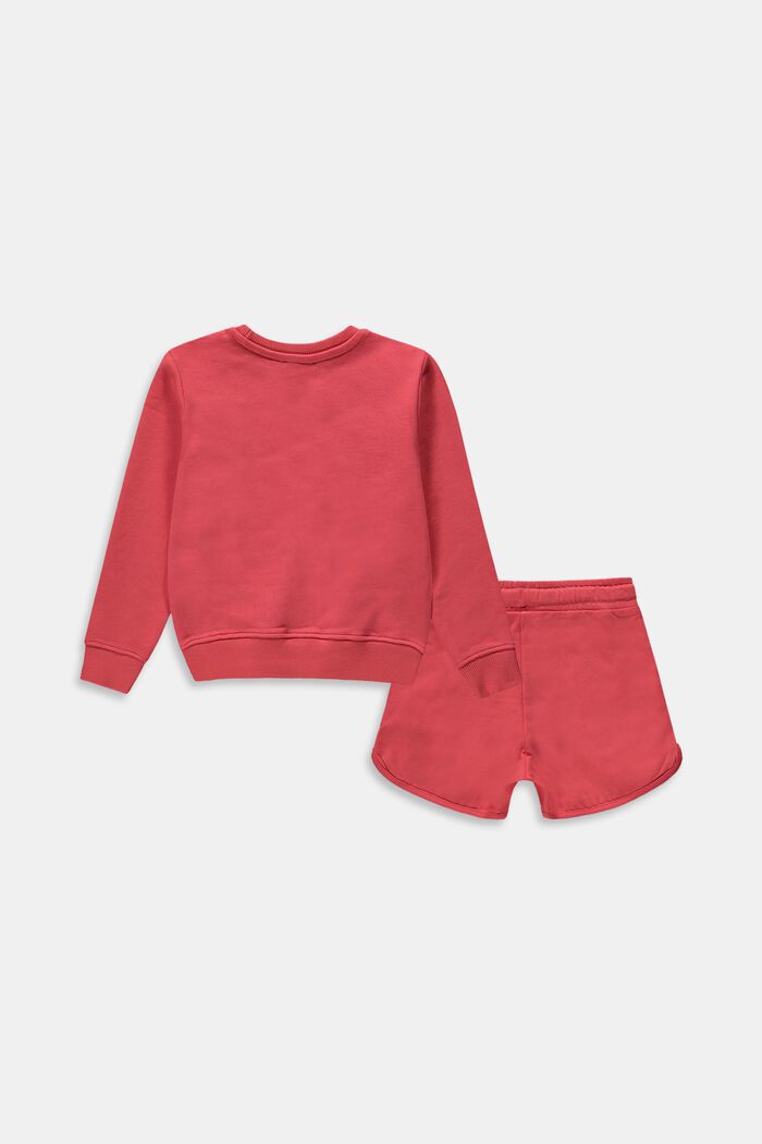 Set: sweatshirt and shorts, ORANGE RED, detail image number 1