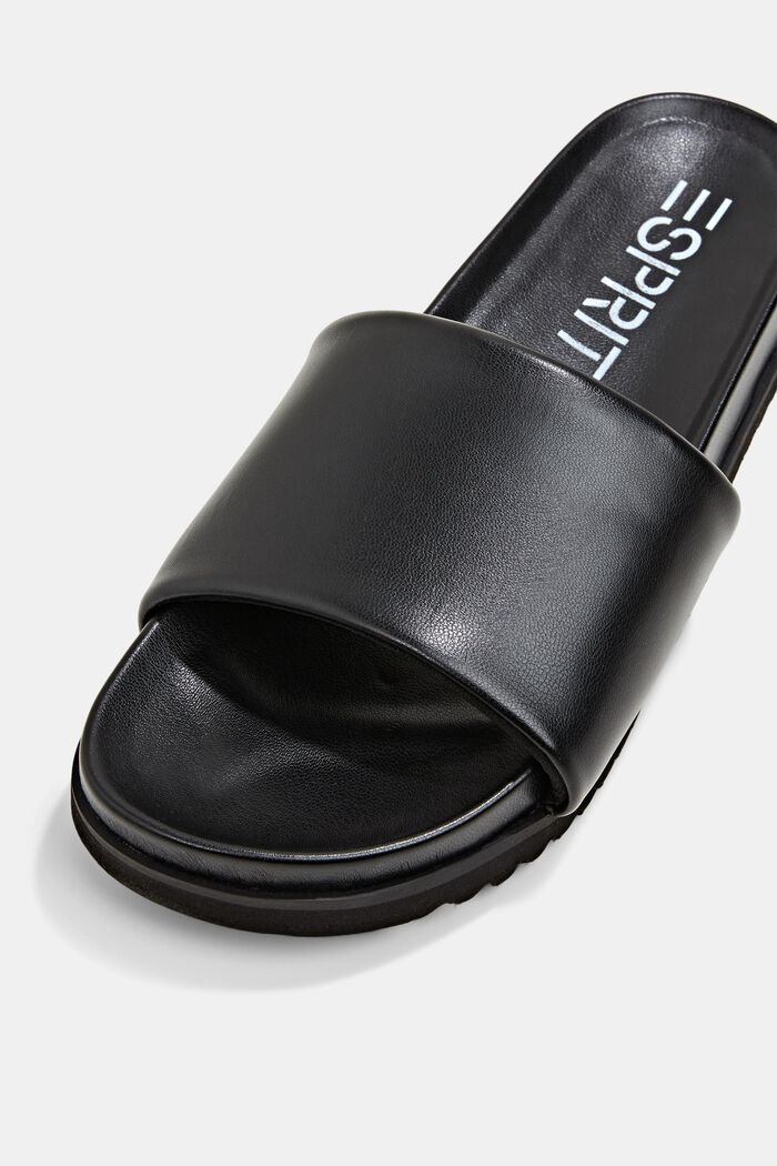 Faux leather slip-ons, BLACK, detail image number 4