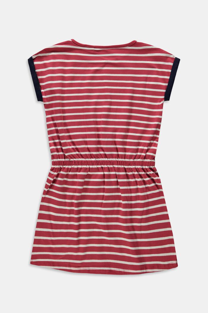 Striped jersey dress, GARNET RED, detail image number 1