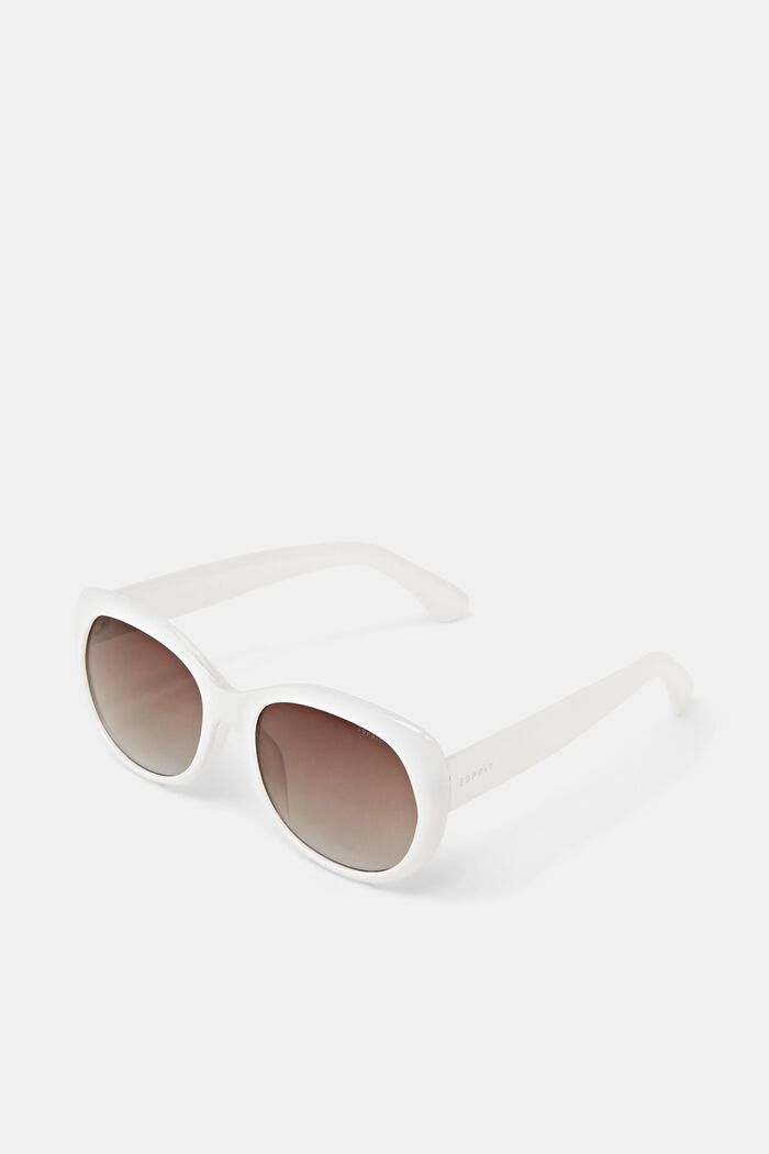 Round Frame Sunglasses, WHITE, detail image number 0