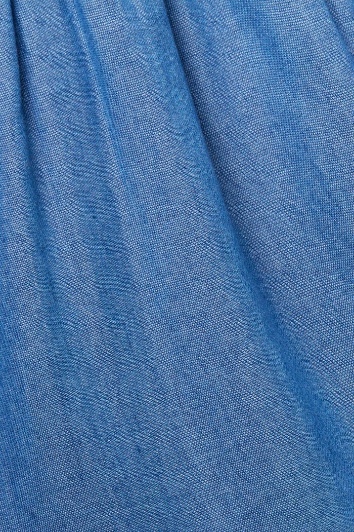 Denim Tiered Mini Dress, BLUE MEDIUM WASHED, detail image number 5