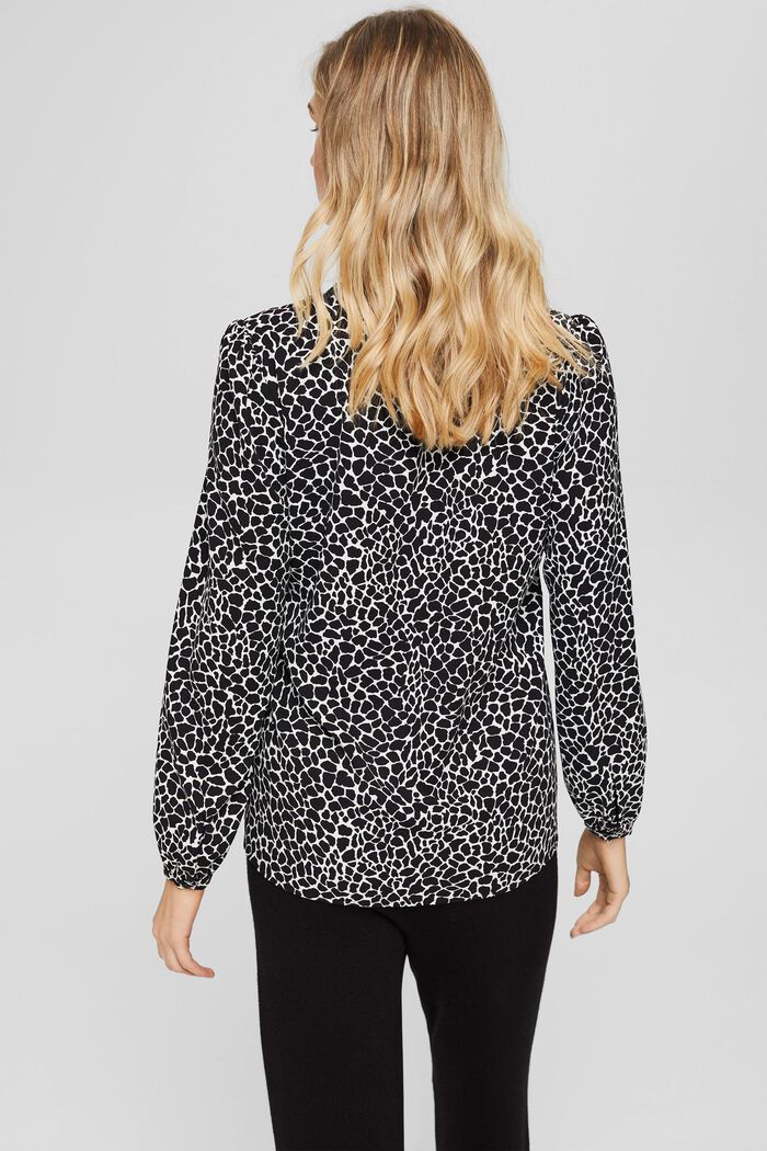 Blouse with an animal print, BLACK, detail image number 3