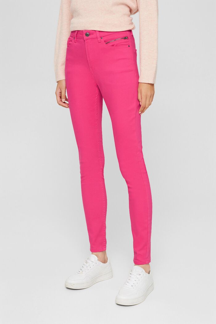 Trousers with a zip pocket, PINK FUCHSIA, detail image number 0