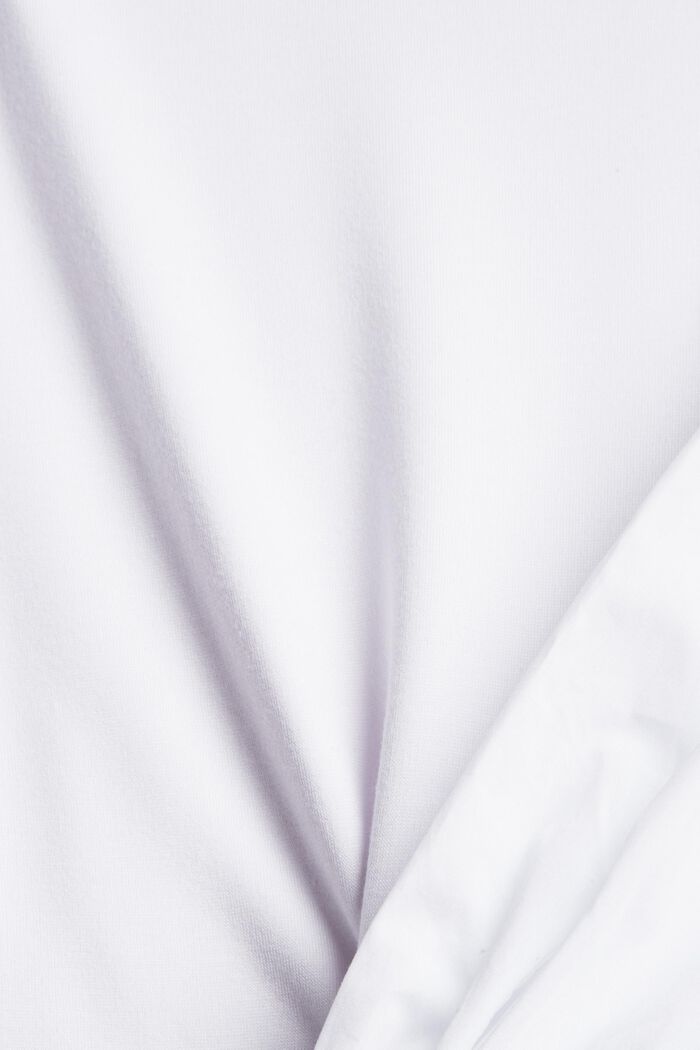 Long sleeve top with balloon sleeves, LENZING™ ECOVERO™, WHITE, detail image number 4