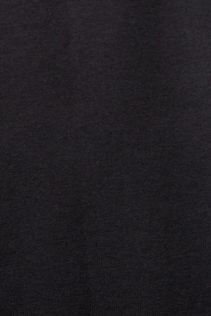Organic Cotton Print T-Shirt, BLACK, detail image number 5