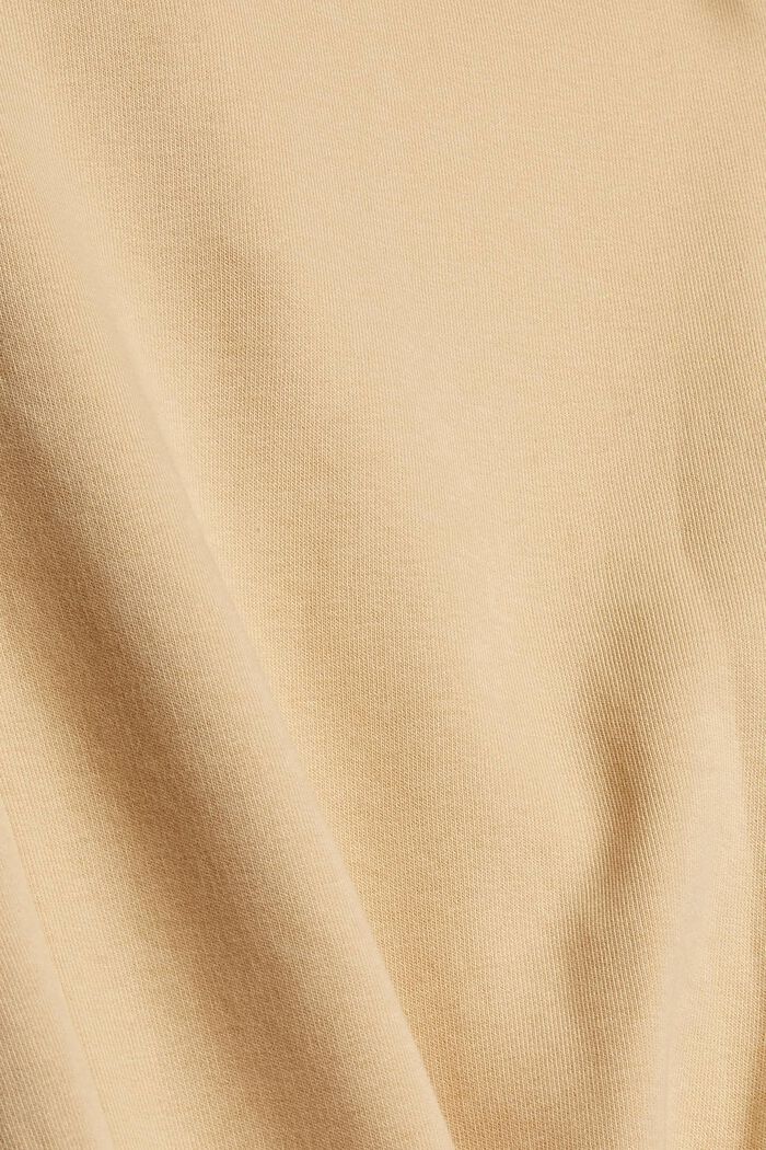 Slim-fitting tracksuit bottoms made of blended cotton, SAND, detail image number 5