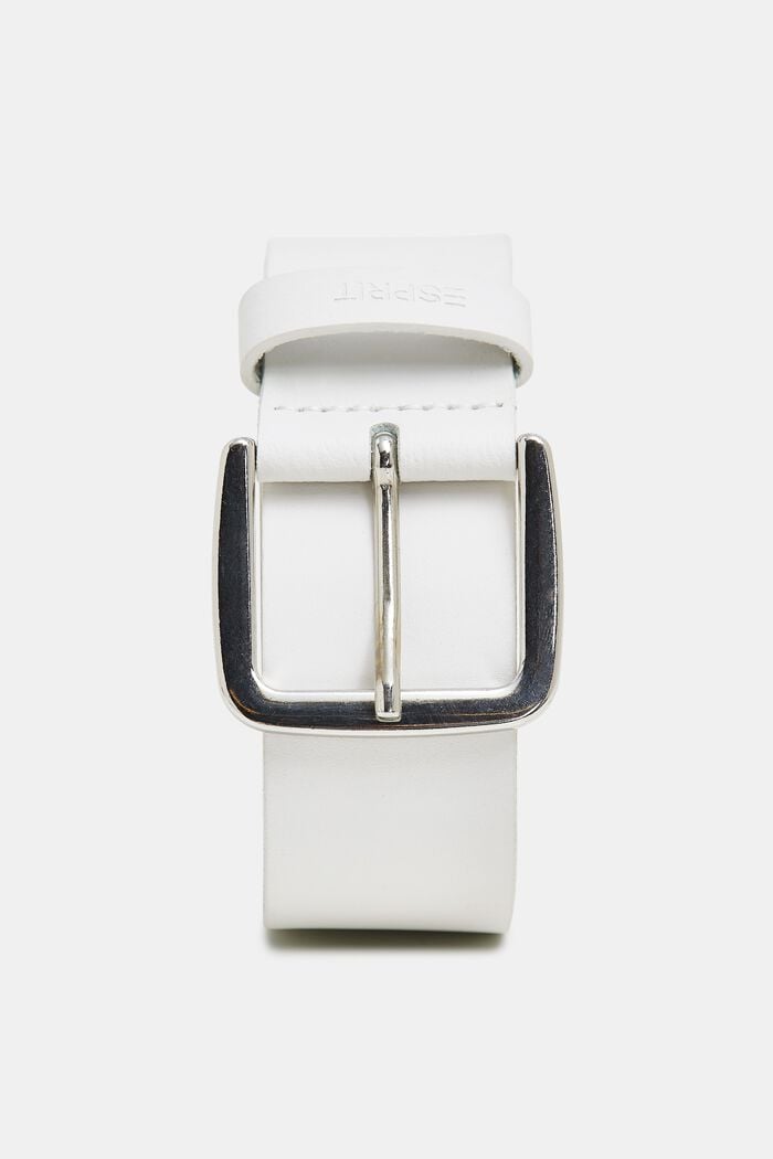 Leather belt, WHITE, detail image number 0