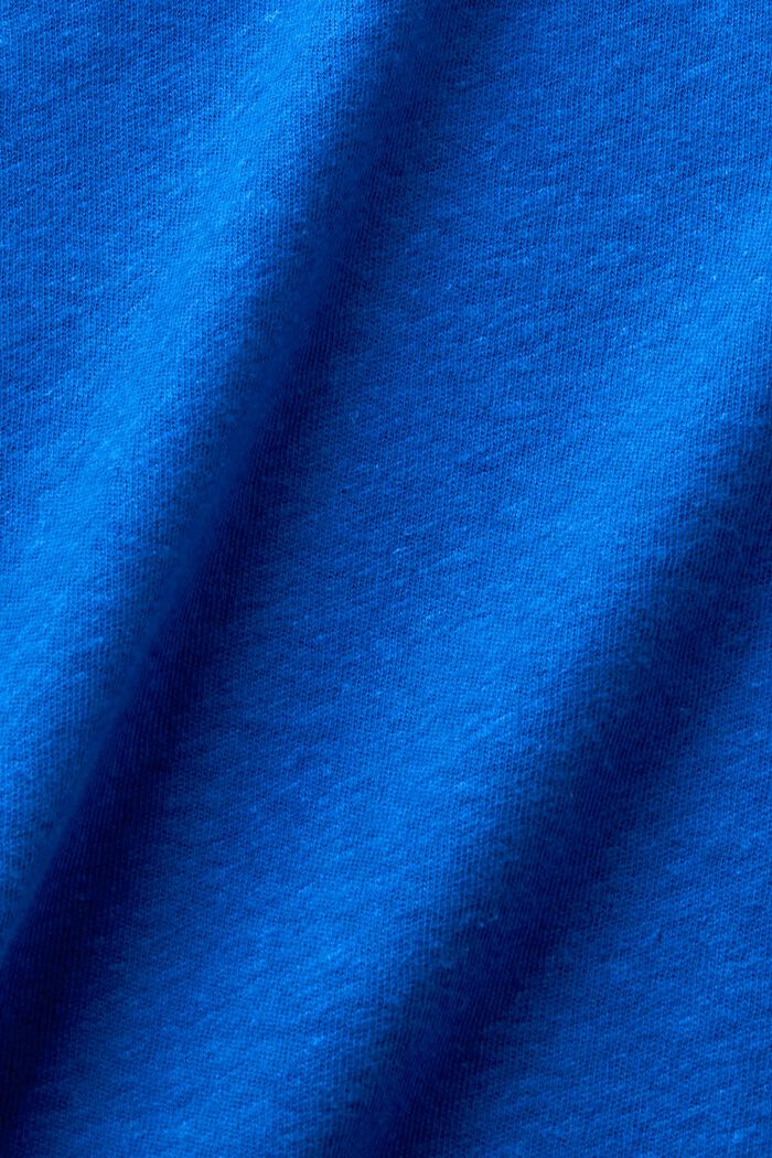 Cotton-Linen T-Shirt, BRIGHT BLUE, detail image number 5
