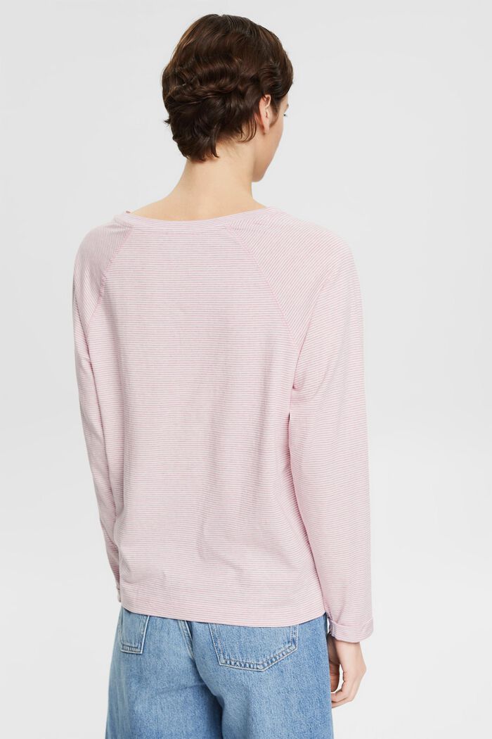 Long sleeve top made of organic cotton, PINK FUCHSIA, detail image number 3