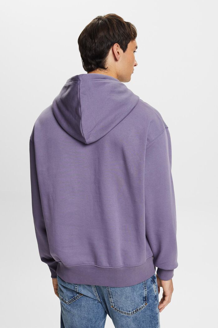 Sweatshirt hoodie with logo stitching, LAVENDER, detail image number 3