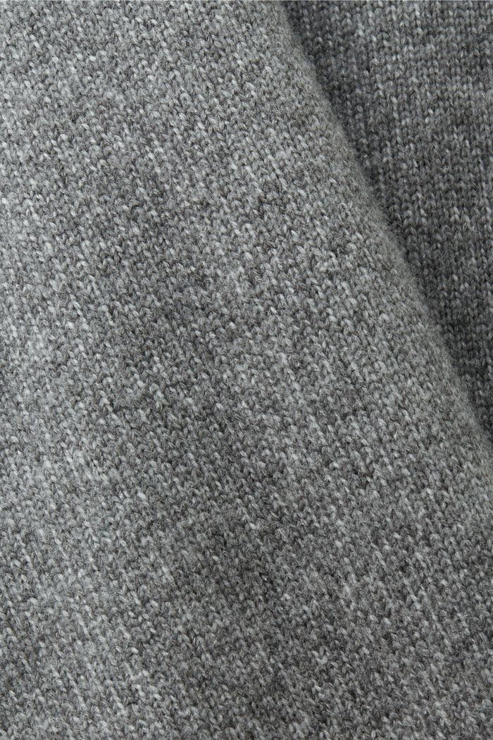 Wool Blend Crewneck Sweater, MEDIUM GREY, detail image number 5