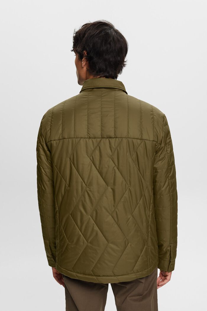 Recycled: quilted lightweight jacket, DARK KHAKI, detail image number 3