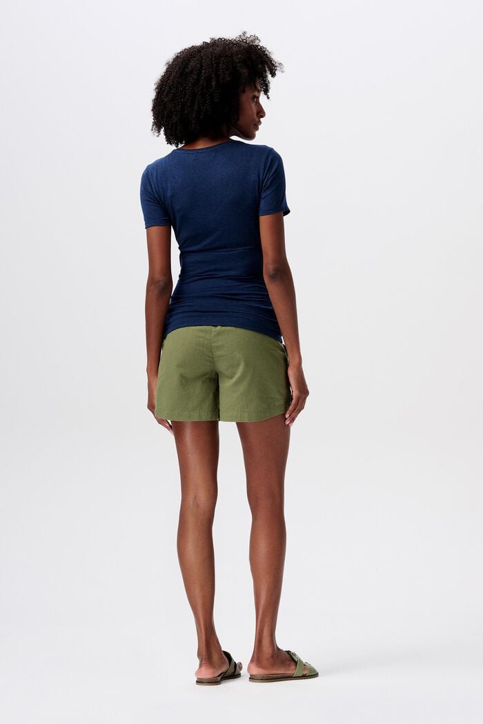 MATERNITY Under-the-Bump Shorts, OLIVE GREEN, detail image number 2