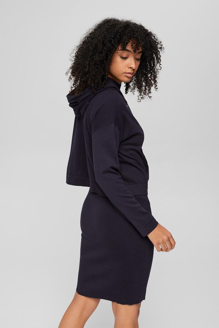 2-in-1: knitted dress with hoodie, NAVY, detail image number 2
