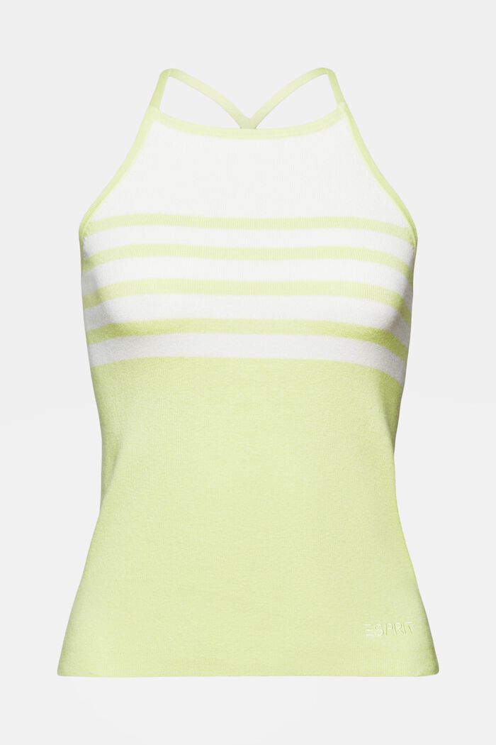 Striped Tie-Back Top, BRIGHT YELLOW, detail image number 6