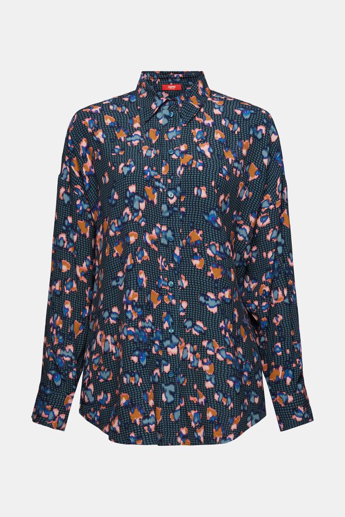 Printed Button Down Shirt, TEAL BLUE, detail image number 6