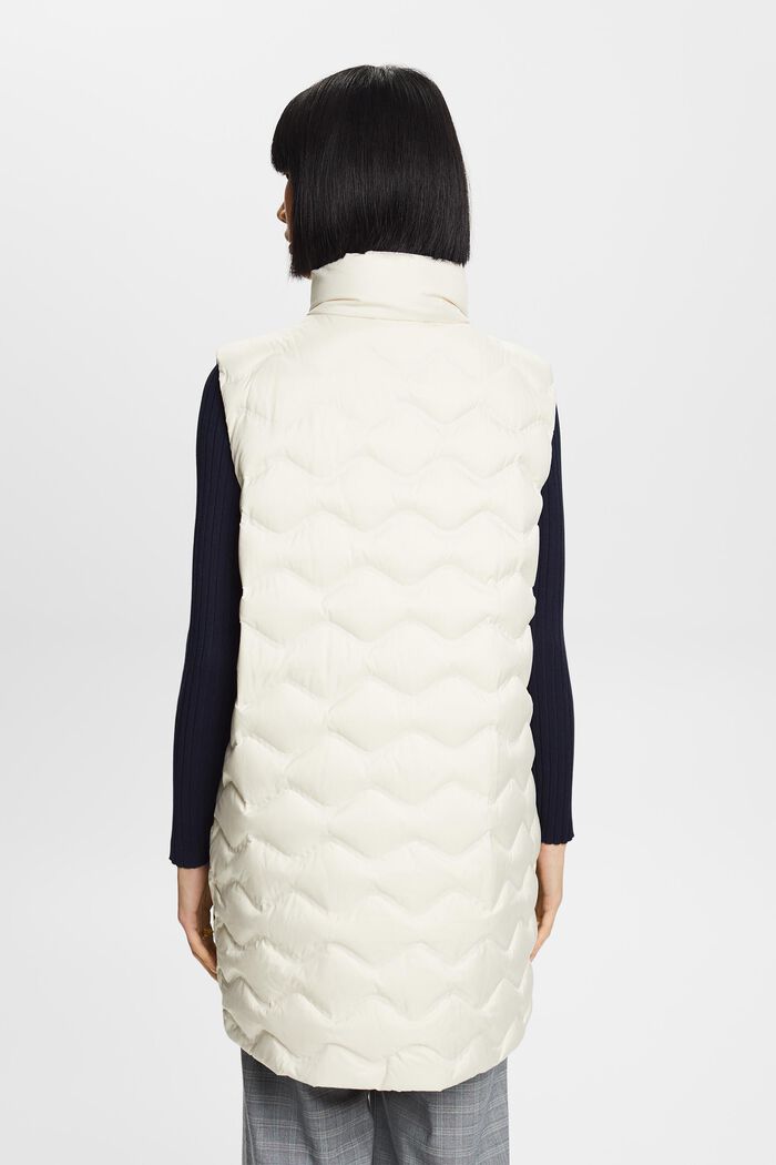 Longline Quilted Body Warmer, ICE, detail image number 3
