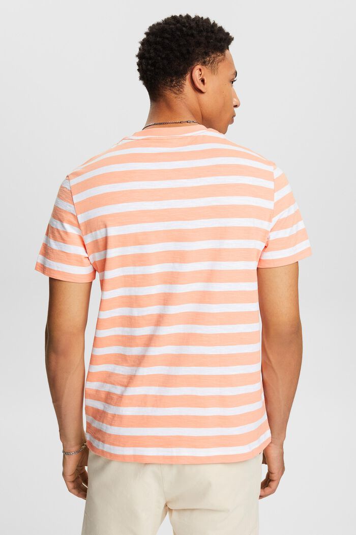 Striped Cotton Jersey T-Shirt, PASTEL ORANGE, detail image number 2