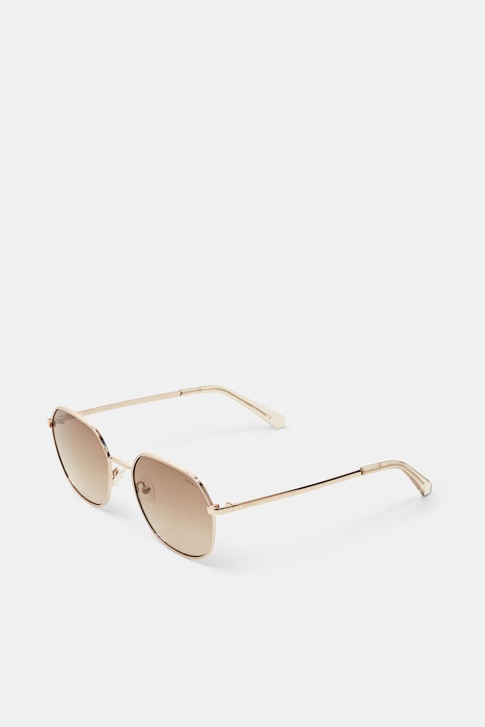 Unisex Metal Frame Sunglasses, GOLD, detail image number 0