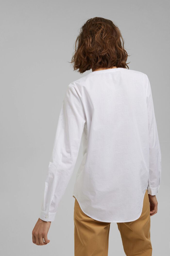 100% organic cotton blouse, WHITE, detail image number 3