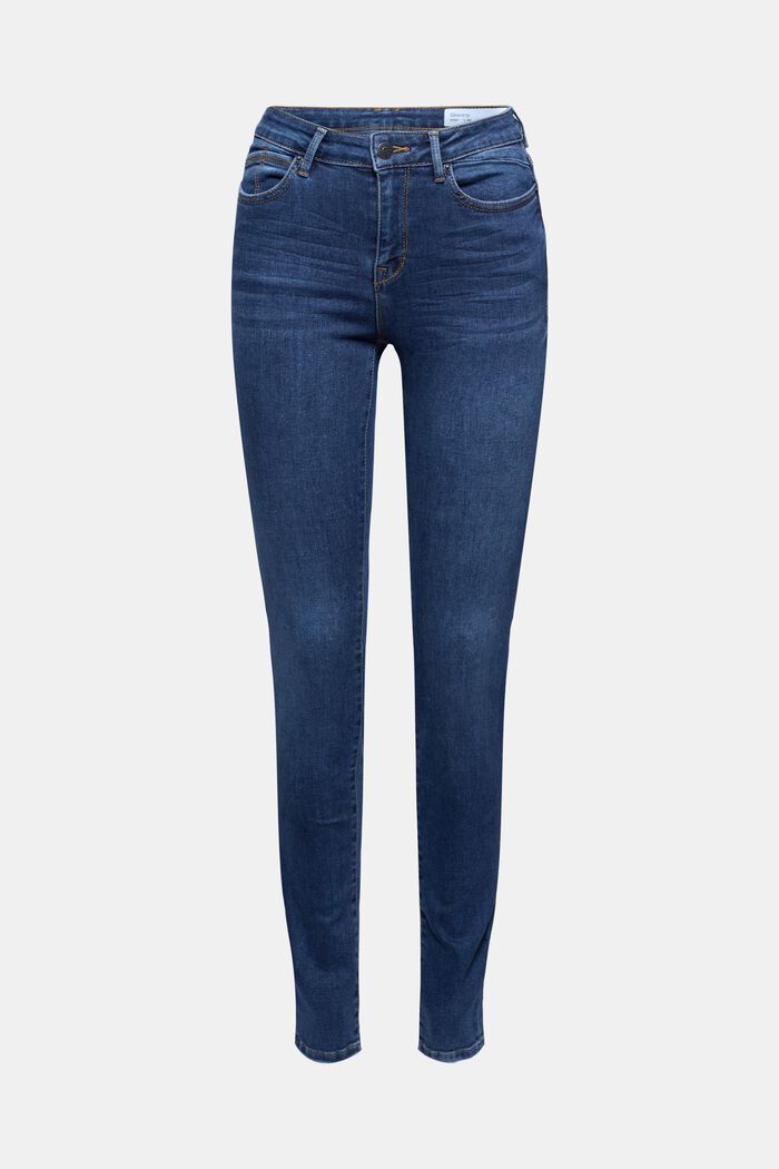 Stretch jeans containing organic cotton, BLUE MEDIUM WASHED, detail image number 7