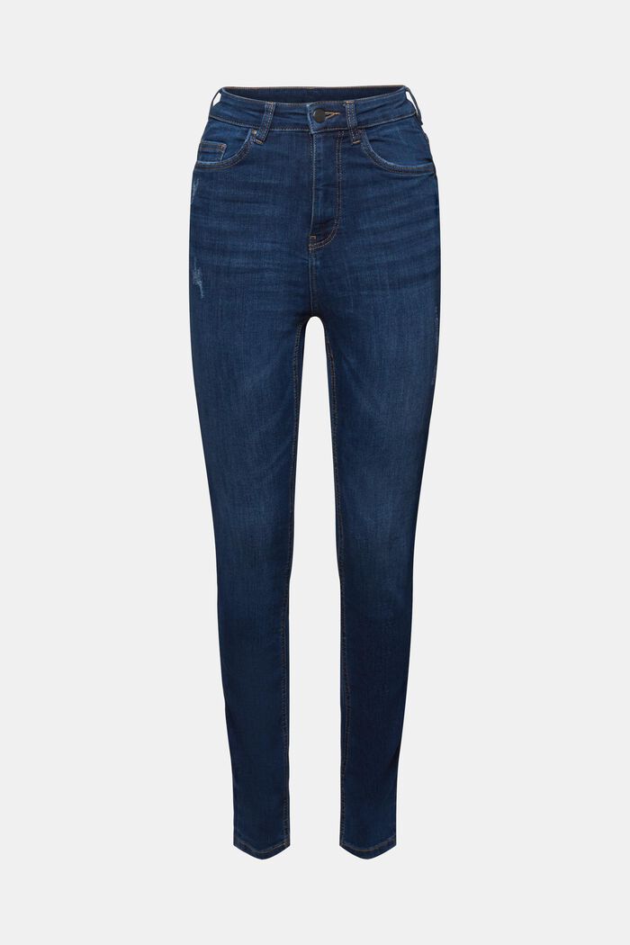 Super stretch jeans made of organic cotton, BLUE LIGHT WASHED, detail image number 6