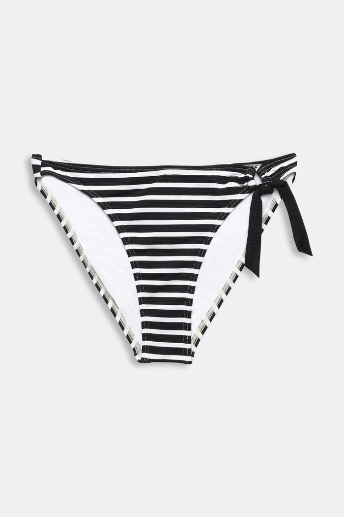 Striped bikini bottoms, BLACK, detail image number 4