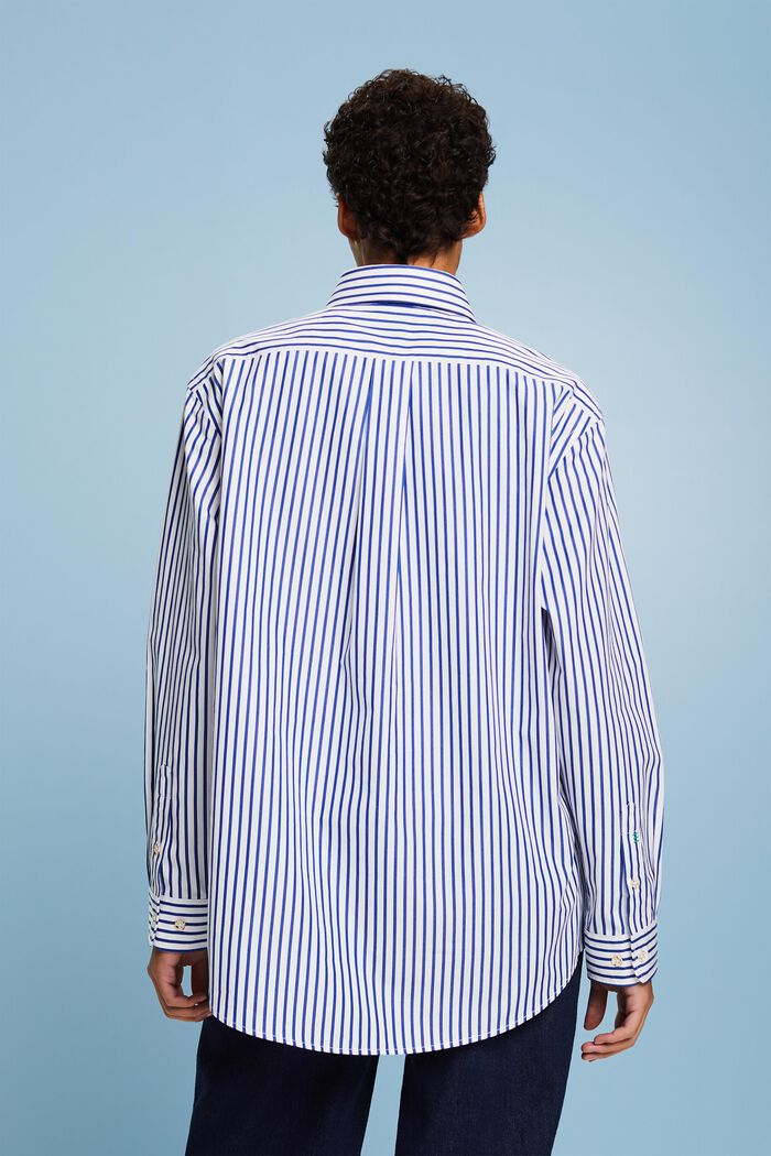 Striped Poplin Shirt, BRIGHT BLUE, detail image number 2