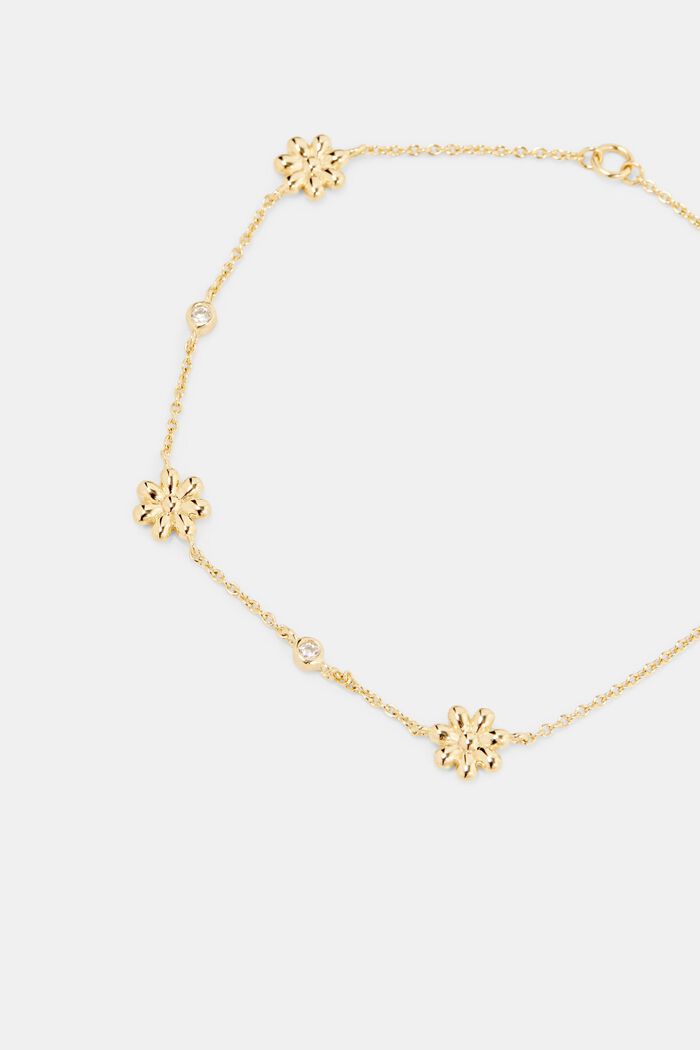 Daisy Zirconia Bracelet, GOLD, detail image number 1