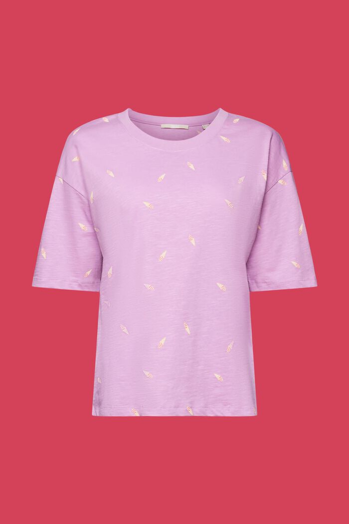 T-shirt with all-over print, 100% cotton, VIOLET, detail image number 6