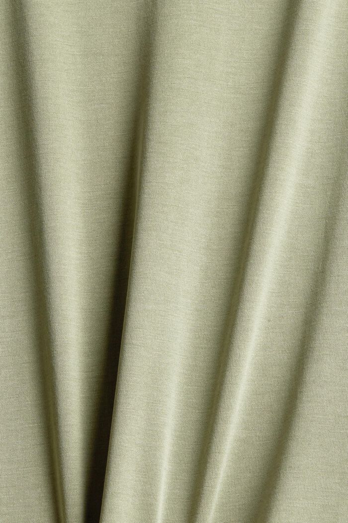 Containing TENCEL™: midi dress with a tie-around belt, LIGHT KHAKI, detail image number 4