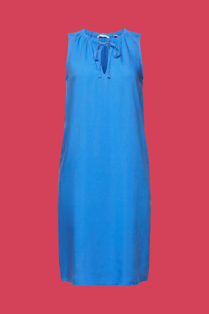 Sleeveless dress with elastic collar, BRIGHT BLUE, detail image number 6